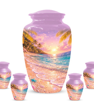 Beach Urn for Human Ashes -  Ocean Wave Memorial Keepsake | Beautiful Urns for Mom & Women