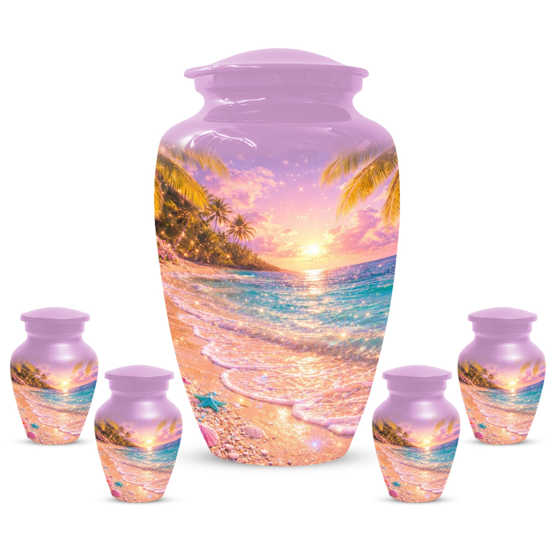 Beach Urn for Human Ashes -  Ocean Wave Memorial Keepsake | Beautiful Urns for Mom & Women