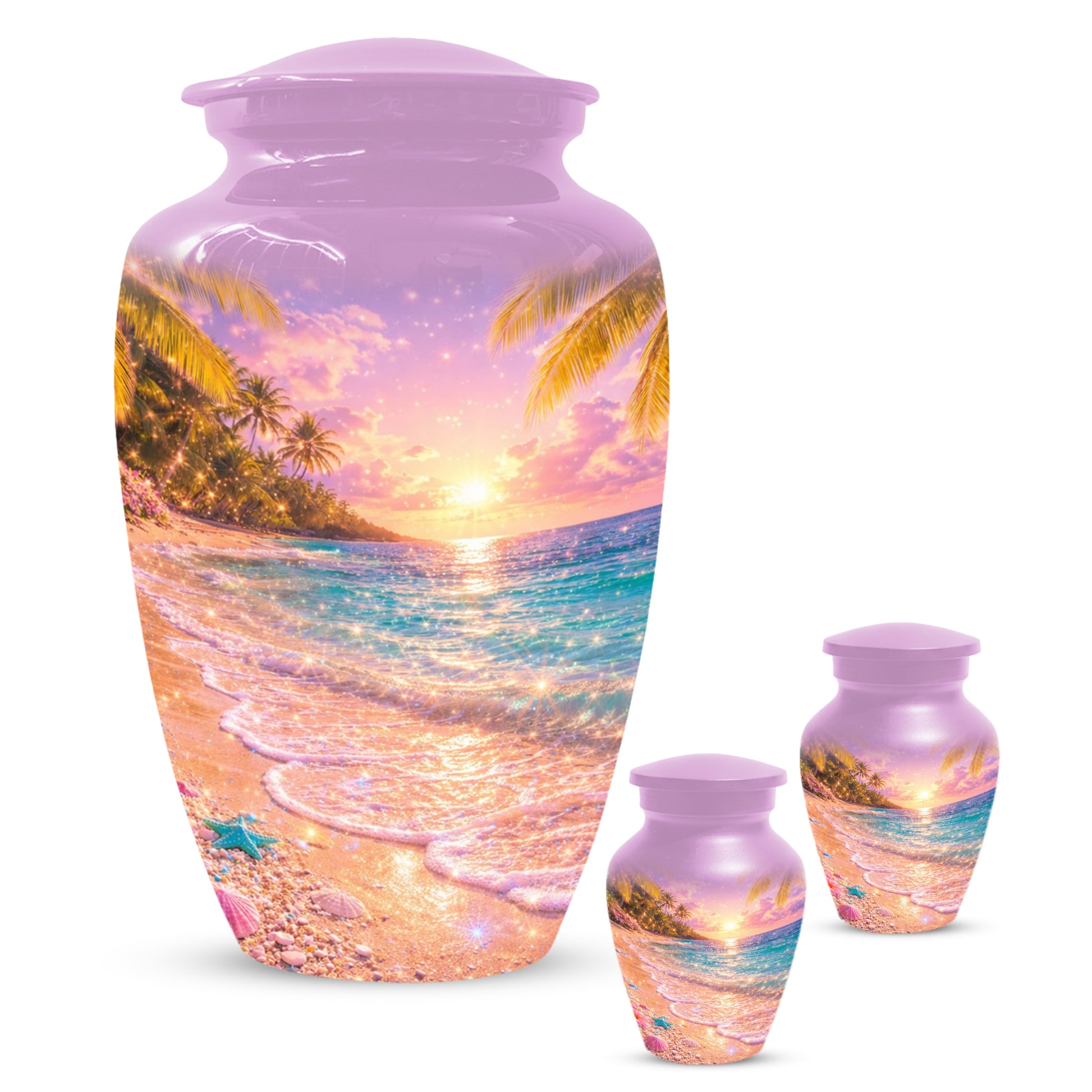 Beach Urn for Human Ashes -  Ocean Wave Memorial Keepsake | Beautiful Urns for Mom & Women