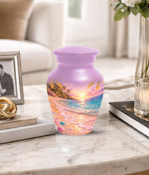 Beach Urn for Human Ashes -  Ocean Wave Memorial Keepsake | Beautiful Urns for Mom & Women