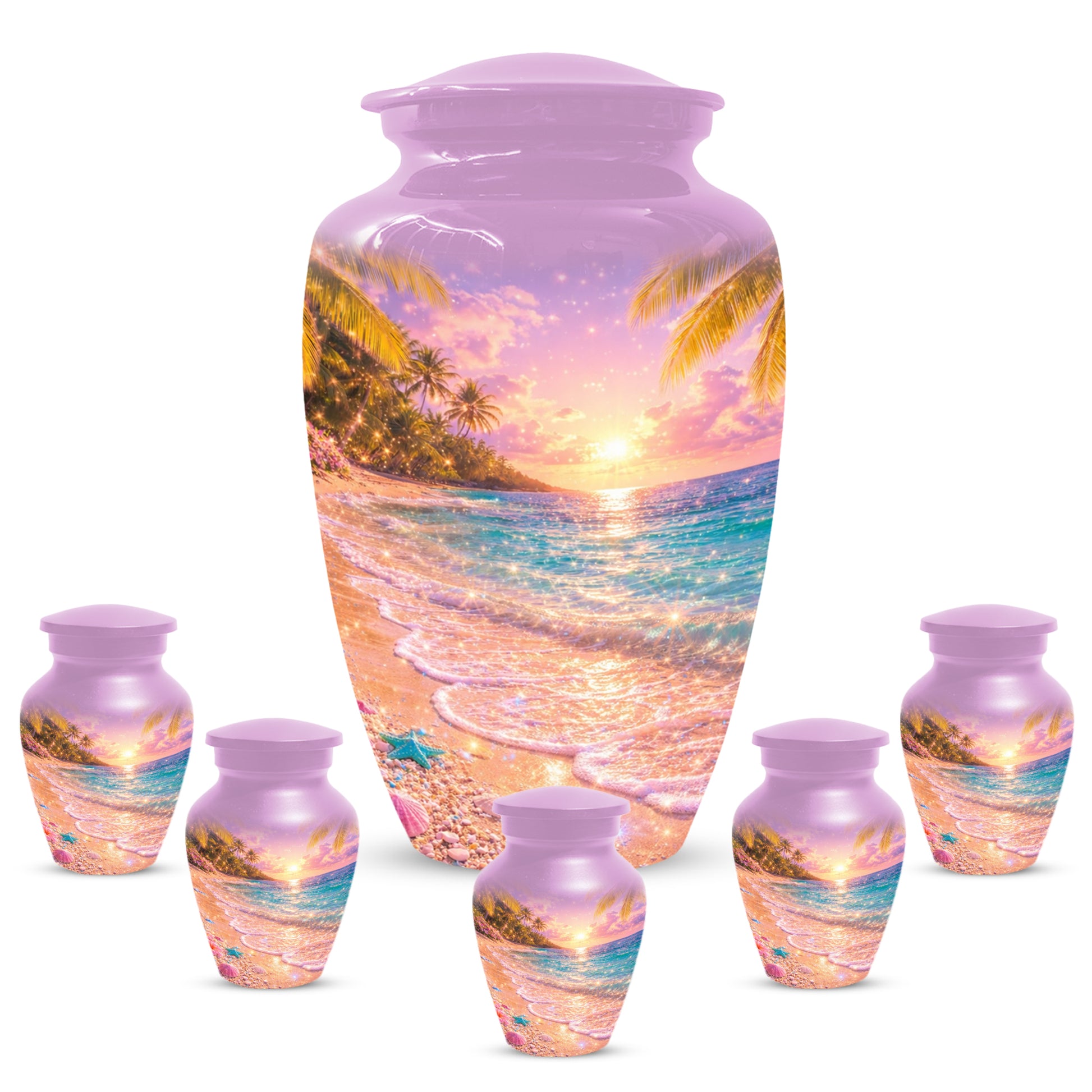 Beach Urn for Human Ashes -  Ocean Wave Memorial Keepsake | Beautiful Urns for Mom & Women