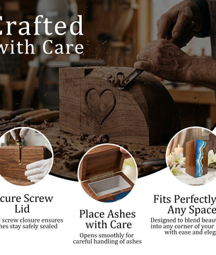 Ocean Urn For Ashes - Large Custom Wooden Keepsake Urns For Male & Female