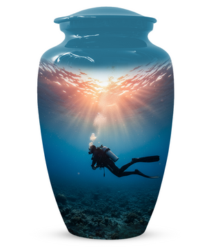 Personalized Scuba Diving Urn for Dad – Custom Diver Cremation Urns  for Male Ashes