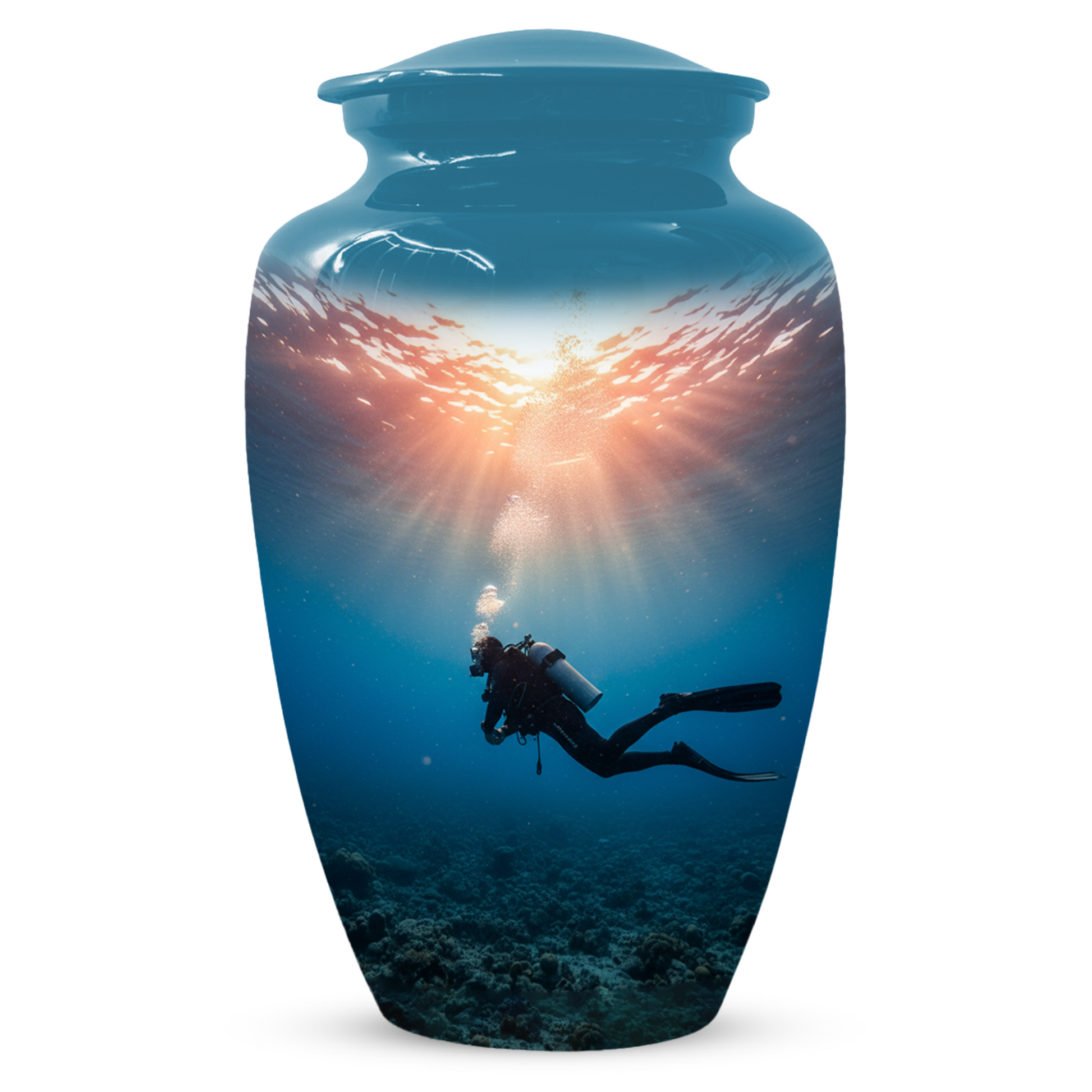 Personalized Scuba Diving Urn for Dad – Custom Diver Cremation Urns  for Male Ashes