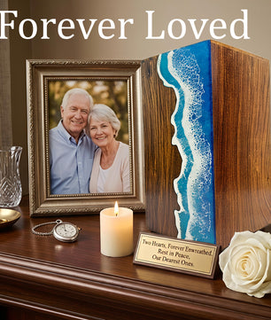 Ocean Urn For Ashes - Large Custom Wooden Keepsake Urns For Male & Female