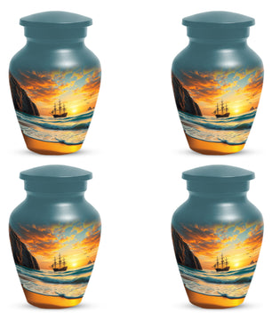 Beach Urn for Mom – Custom Ocean Sunset Cremation Urns for Ashes | Coastal Memorial Keepsake for Female
