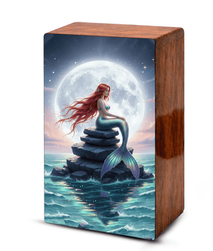 Mermaid Urn For Mom Ashes - Ocean Fairy Urns Keepsake Urn Box Female