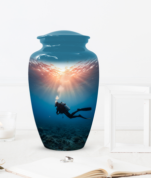 Personalized Scuba Diving Urn for Dad – Custom Diver Cremation Urns  for Male Ashes