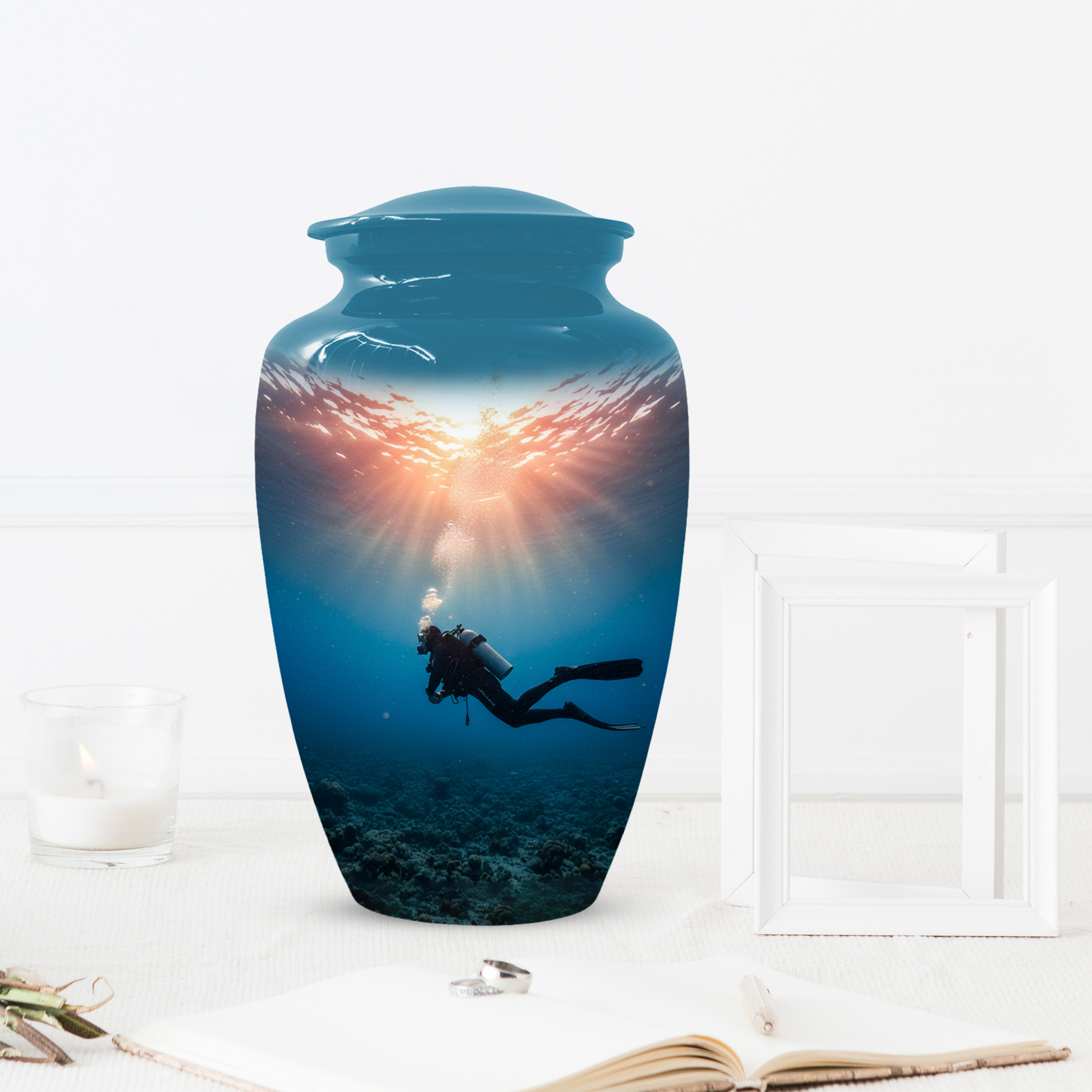 Personalized Scuba Diving Urn for Dad – Custom Diver Cremation Urns  for Male Ashes