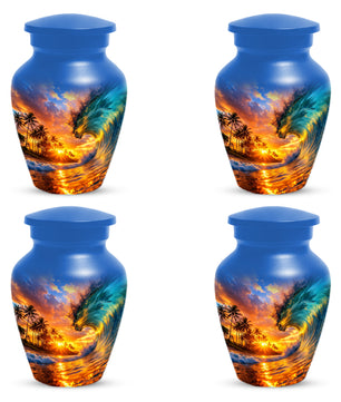 Sunset Wave Memorial Urn for Mom -  Beautiful Ocean Cremation Urns for Women