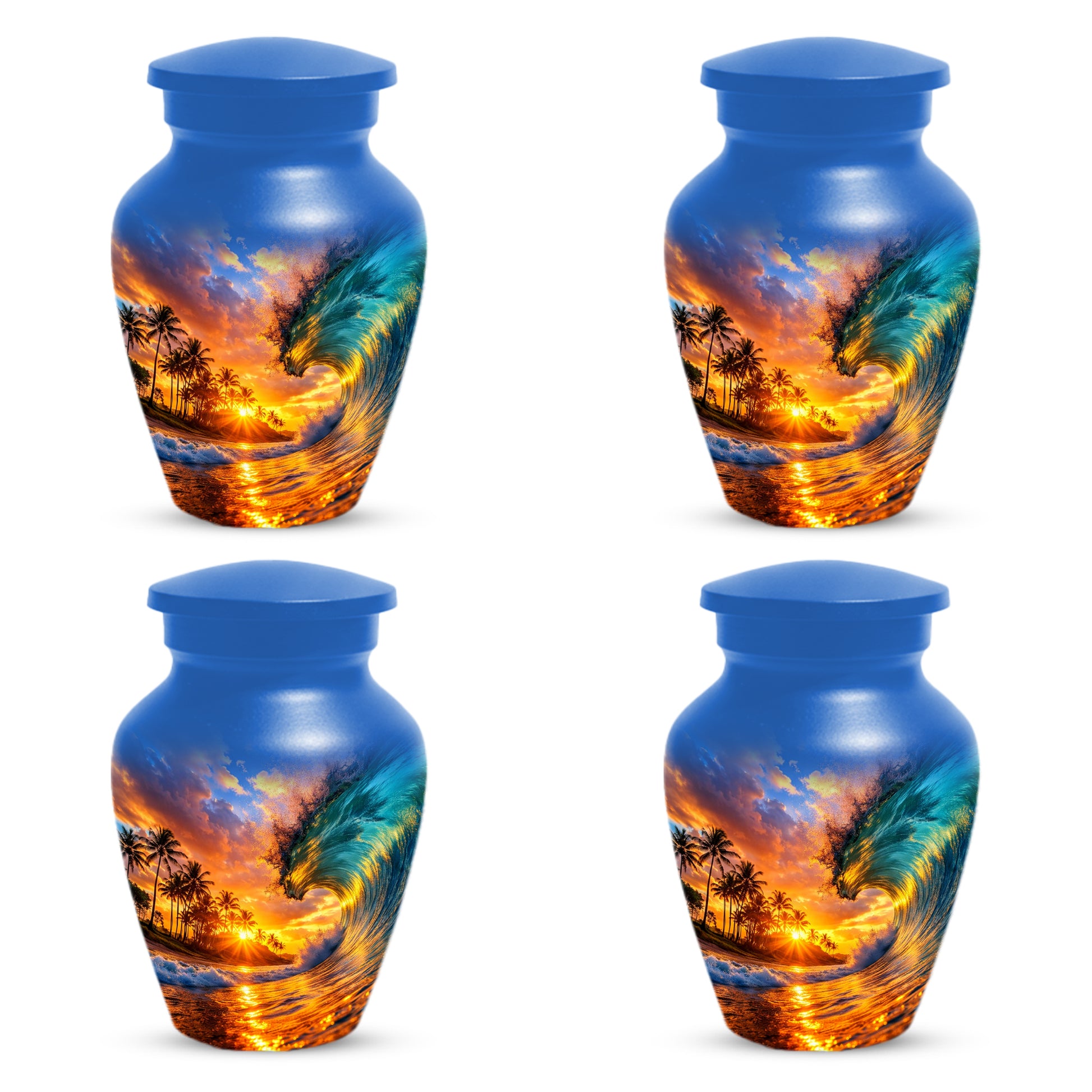 Sunset Wave Memorial Urn for Mom -  Beautiful Ocean Cremation Urns for Women