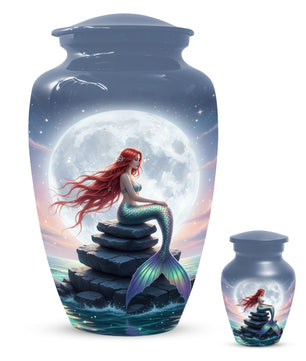 Mermaid Urn for Mom – Moonlit Mermaid Cremation Urns for Mother Ashes
