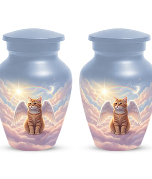 Cat Wing Urn for Adult Ashes | Angel Cat Cremation Urn & Memorial Urn