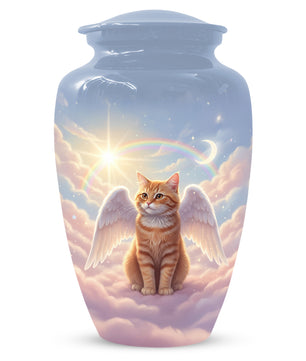Cat Wing Urn for Adult Ashes | Angel Cat Cremation Urn & Memorial Urn
