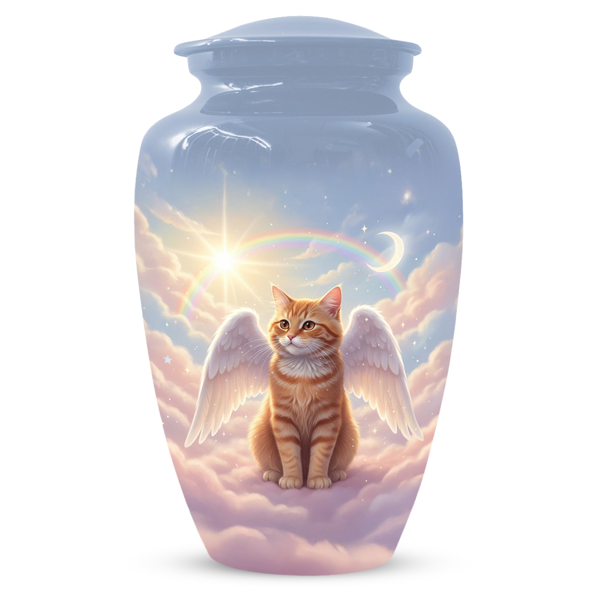 Cat Wing Urn for Adult Ashes | Angel Cat Cremation Urn & Memorial Urn