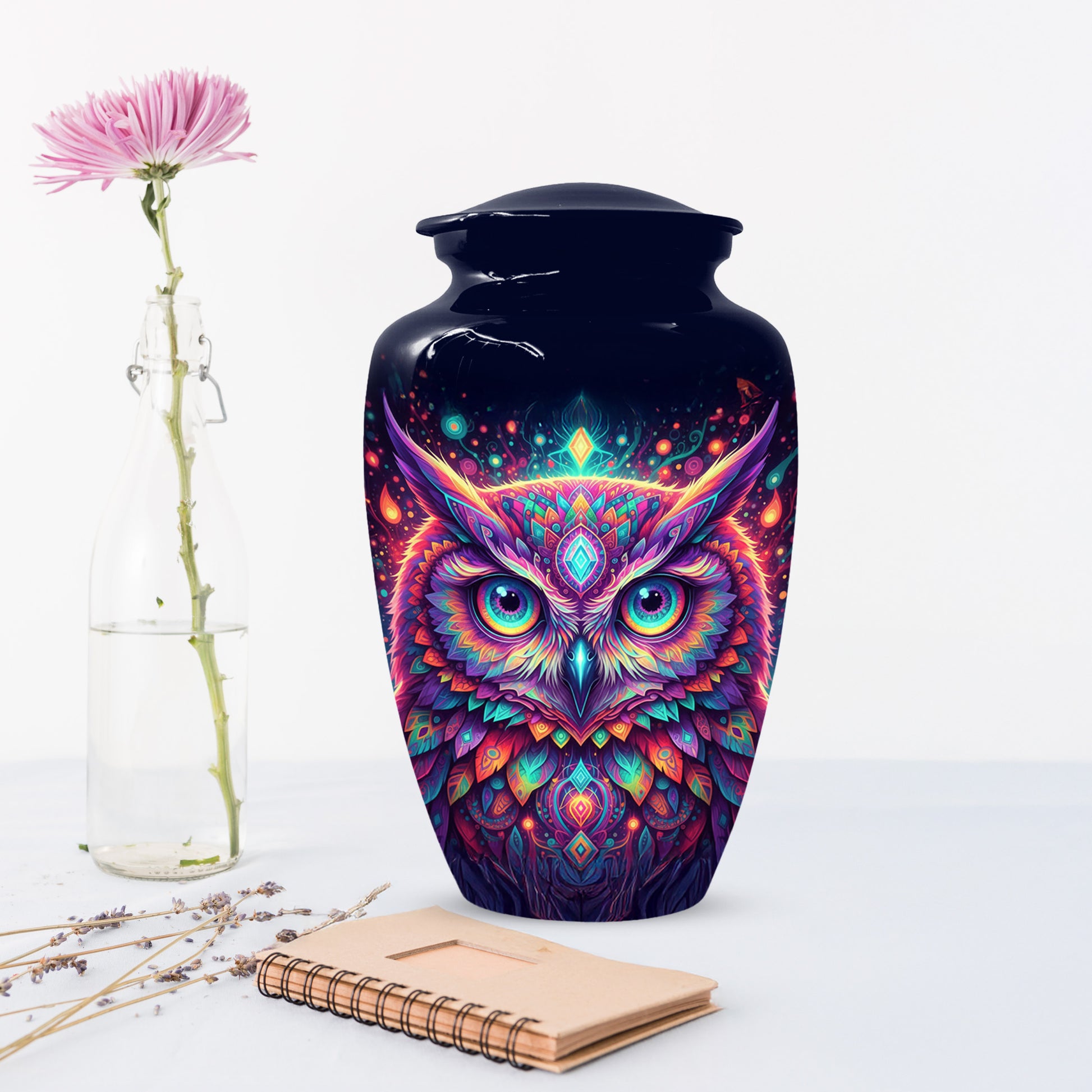 Owl Cremation Urn for Ashes – Custom Colorful Owl Memorial Urns for Mom& Dad -Women & Men