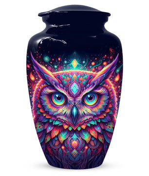 Owl Cremation Urn for Ashes – Custom Colorful Owl Memorial Urns for Mom& Dad -Women & Men
