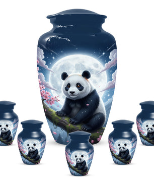 Moon Panda Urn for Mom - Panda Cremation Urns for Mother Ashes