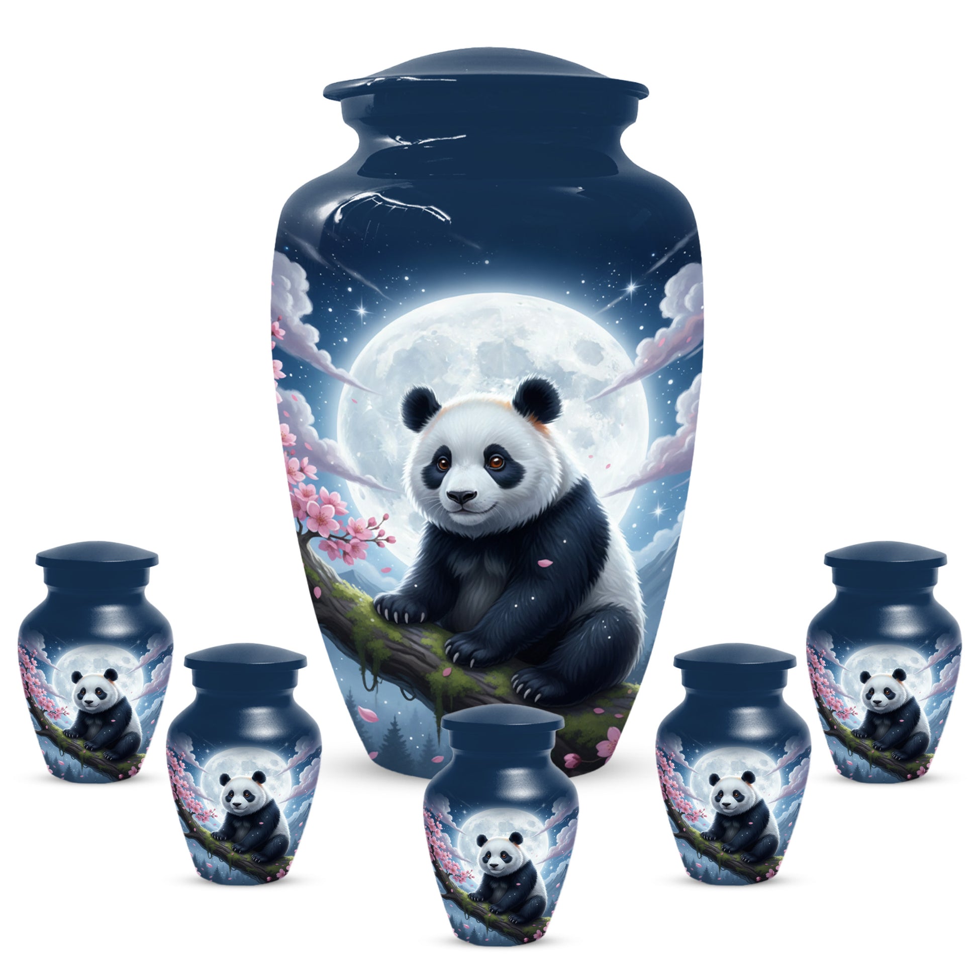 Moon Panda Urn for Mom - Panda Cremation Urns for Mother Ashes