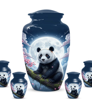 Moon Panda Urn for Mom - Panda Cremation Urns for Mother Ashes