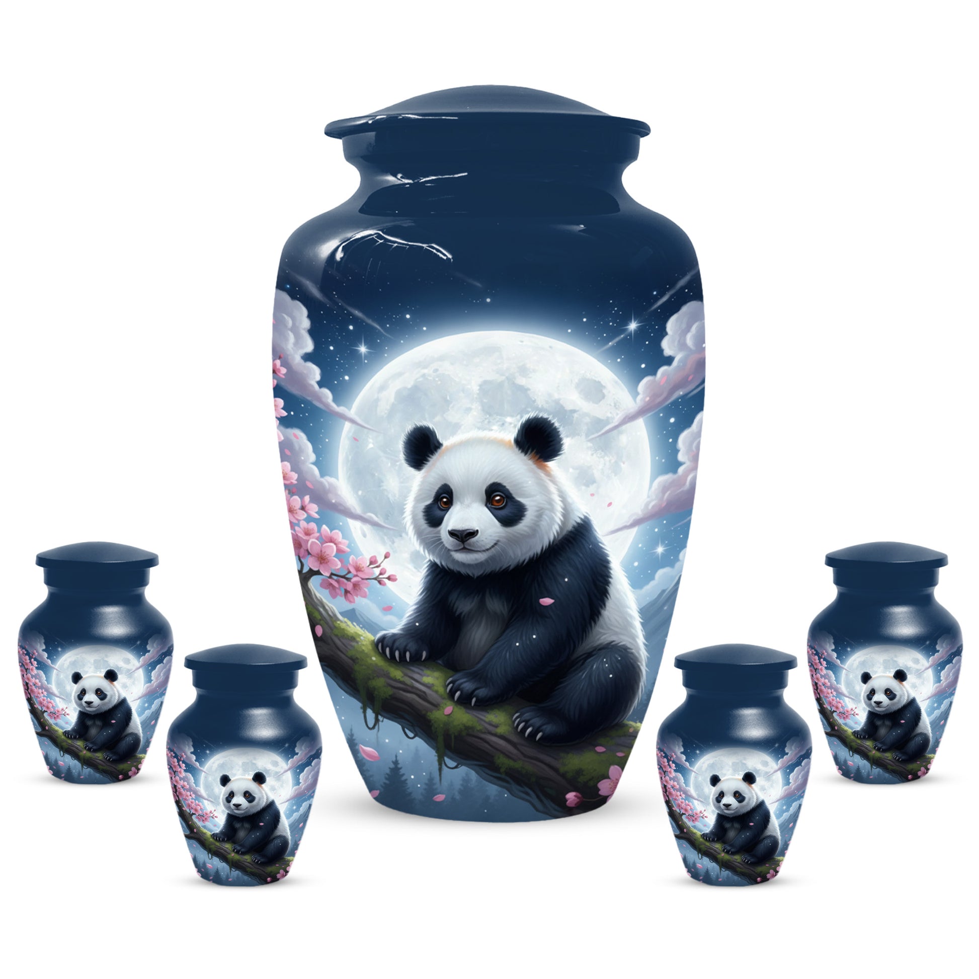 Moon Panda Urn for Mom - Panda Cremation Urns for Mother Ashes