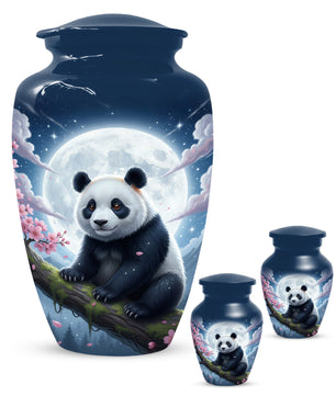 Moon Panda Urn for Mom - Panda Cremation Urns for Mother Ashes