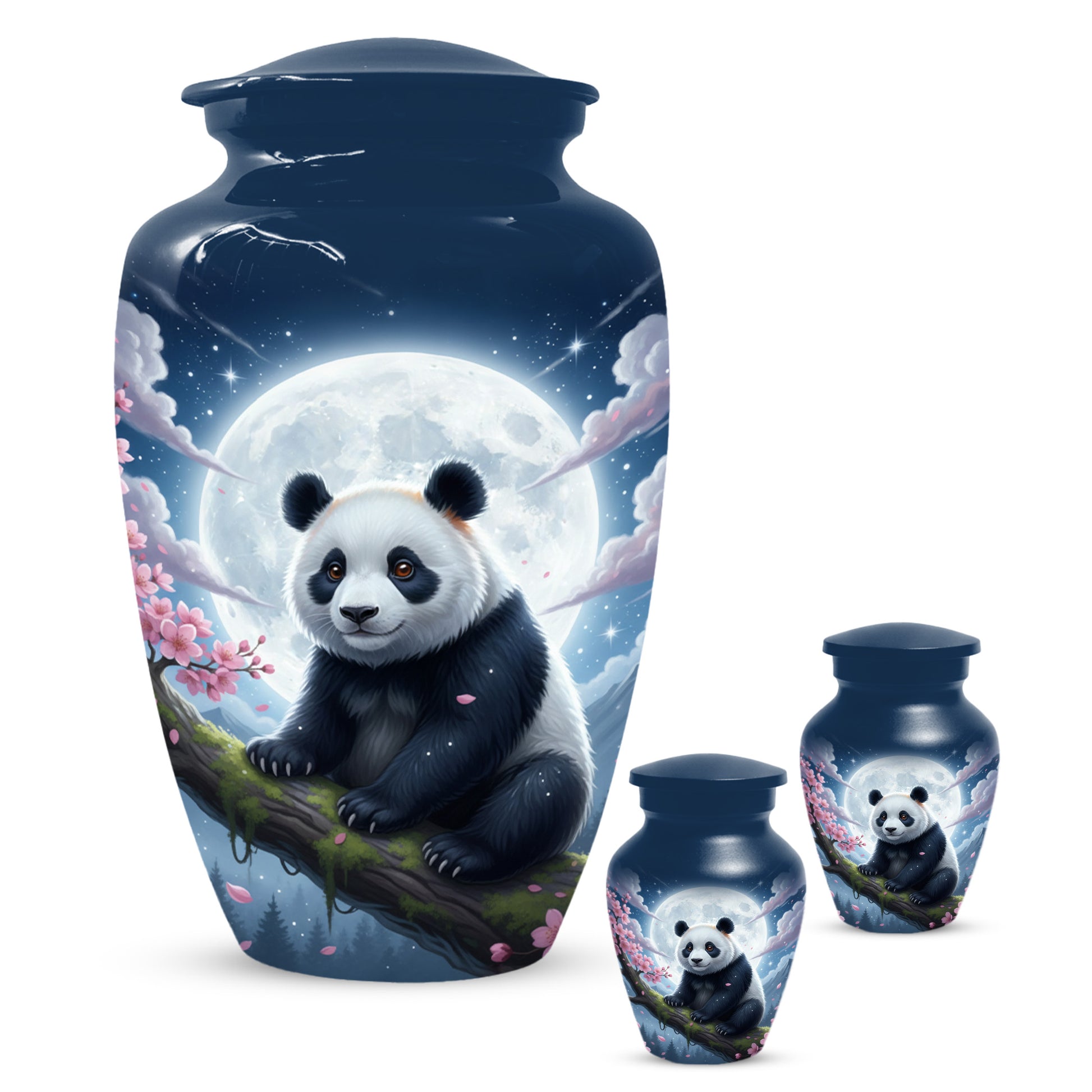 Moon Panda Urn for Mom - Panda Cremation Urns for Mother Ashes