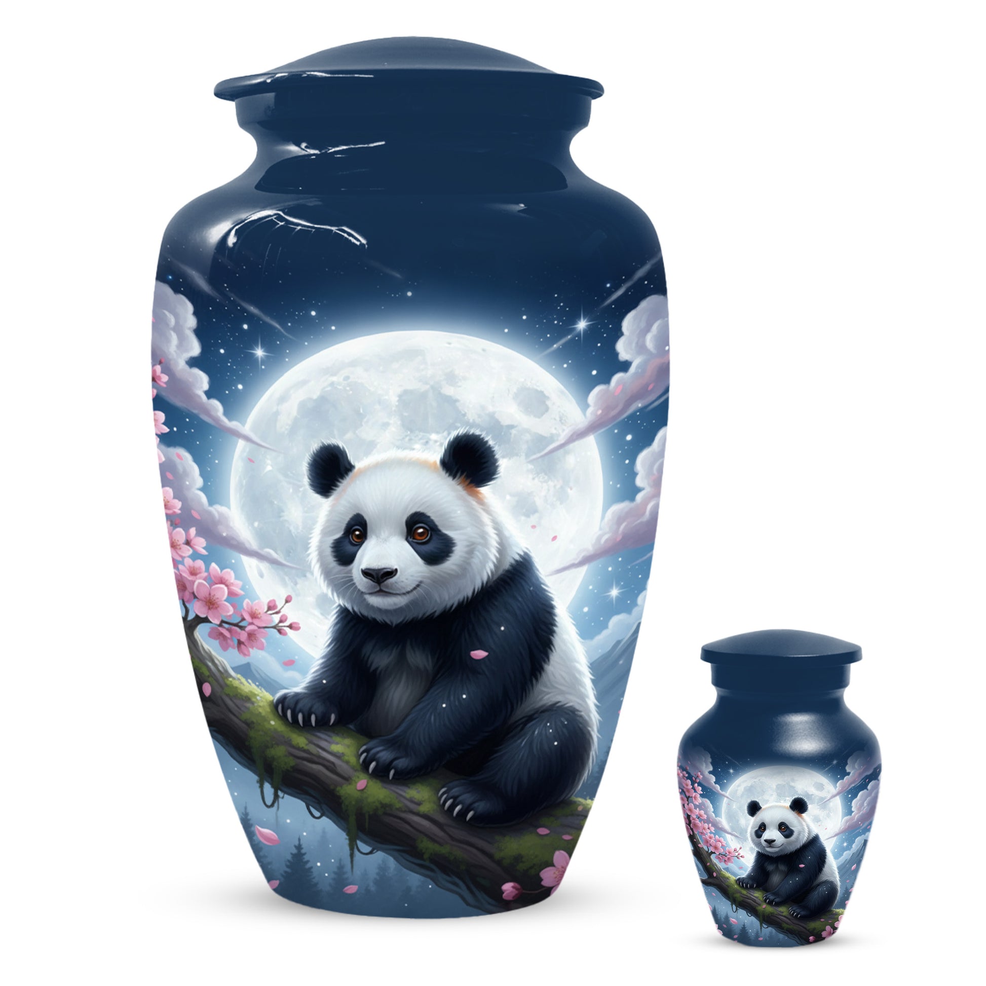 Moon Panda Urn for Mom - Panda Cremation Urns for Mother Ashes