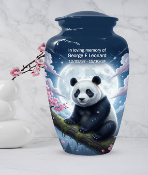 Moon Panda Urn for Mom - Panda Cremation Urns for Mother Ashes