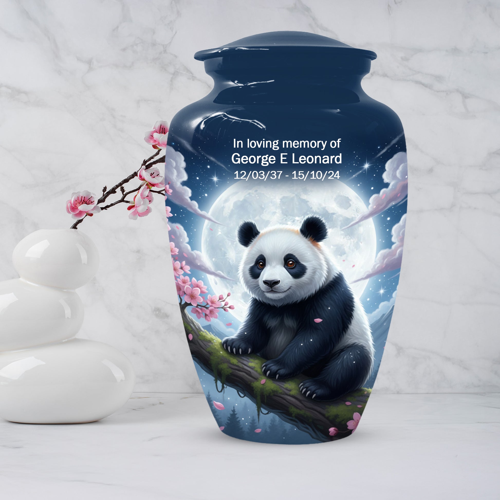 Moon Panda Urn for Mom - Panda Cremation Urns for Mother Ashes