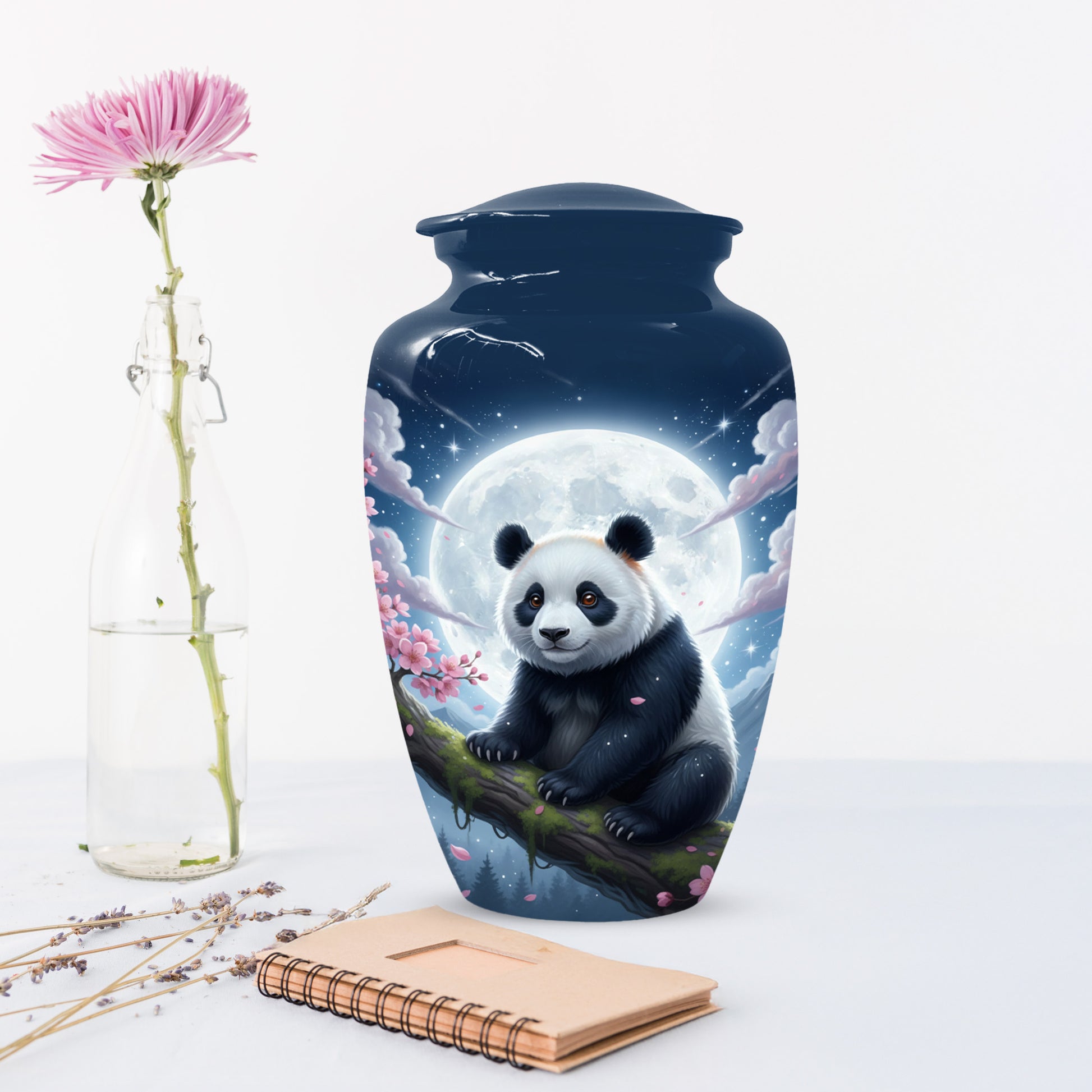 Moon Panda Urn for Mom - Panda Cremation Urns for Mother Ashes