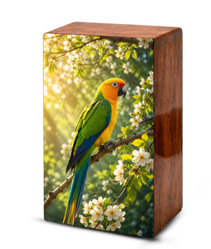 Parrot Urn For Human Ashes - Forest Bird Decorative Urns For Mom and Dad