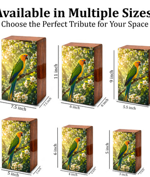 Parrot Urn For Human Ashes - Forest Bird Decorative Urns For Mom and Dad