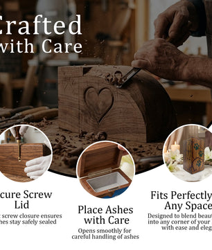 Paws Print Urn For Dog Ashes - Wooden Keepsake Mini Box Urns For Pet