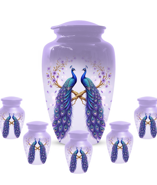 Peacock Urn for Mom, Personalized Cremation Urn for Human Ashes