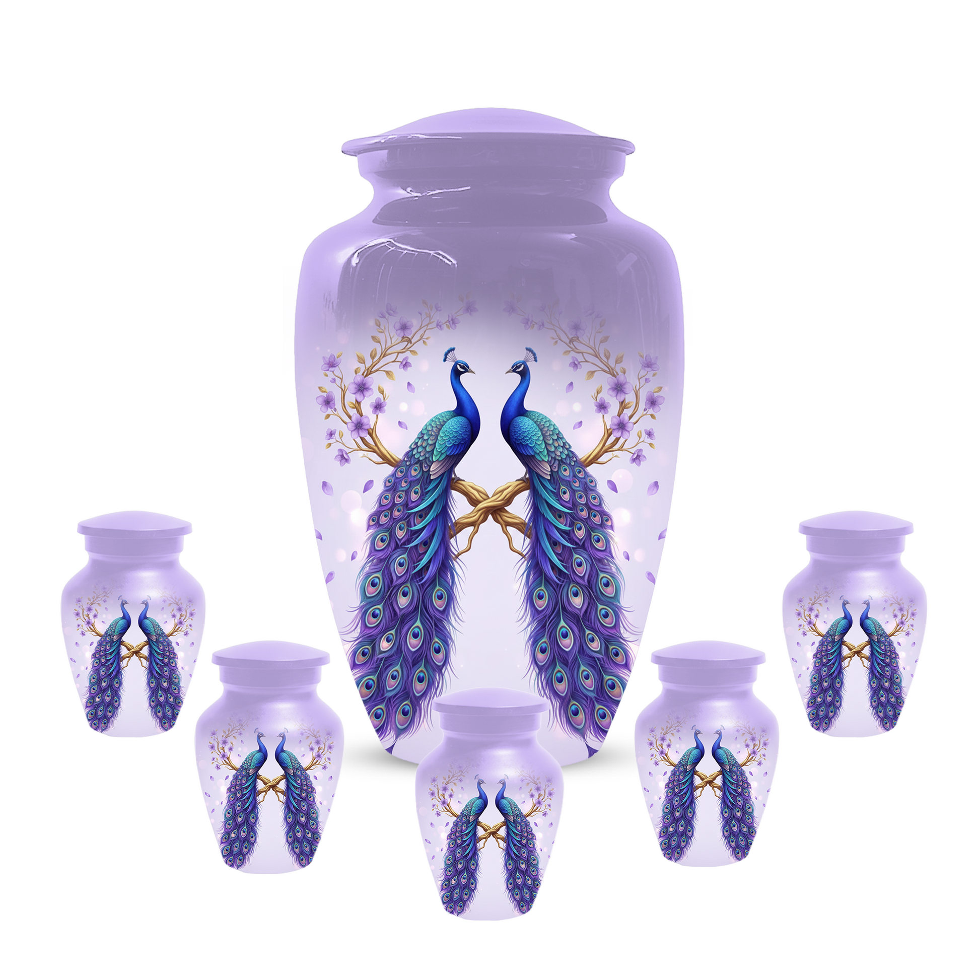 Peacock Urn for Mom, Personalized Cremation Urn for Human Ashes
