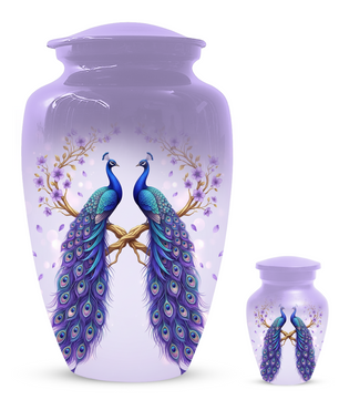 Peacock Urn for Mom, Personalized Cremation Urn for Human Ashes