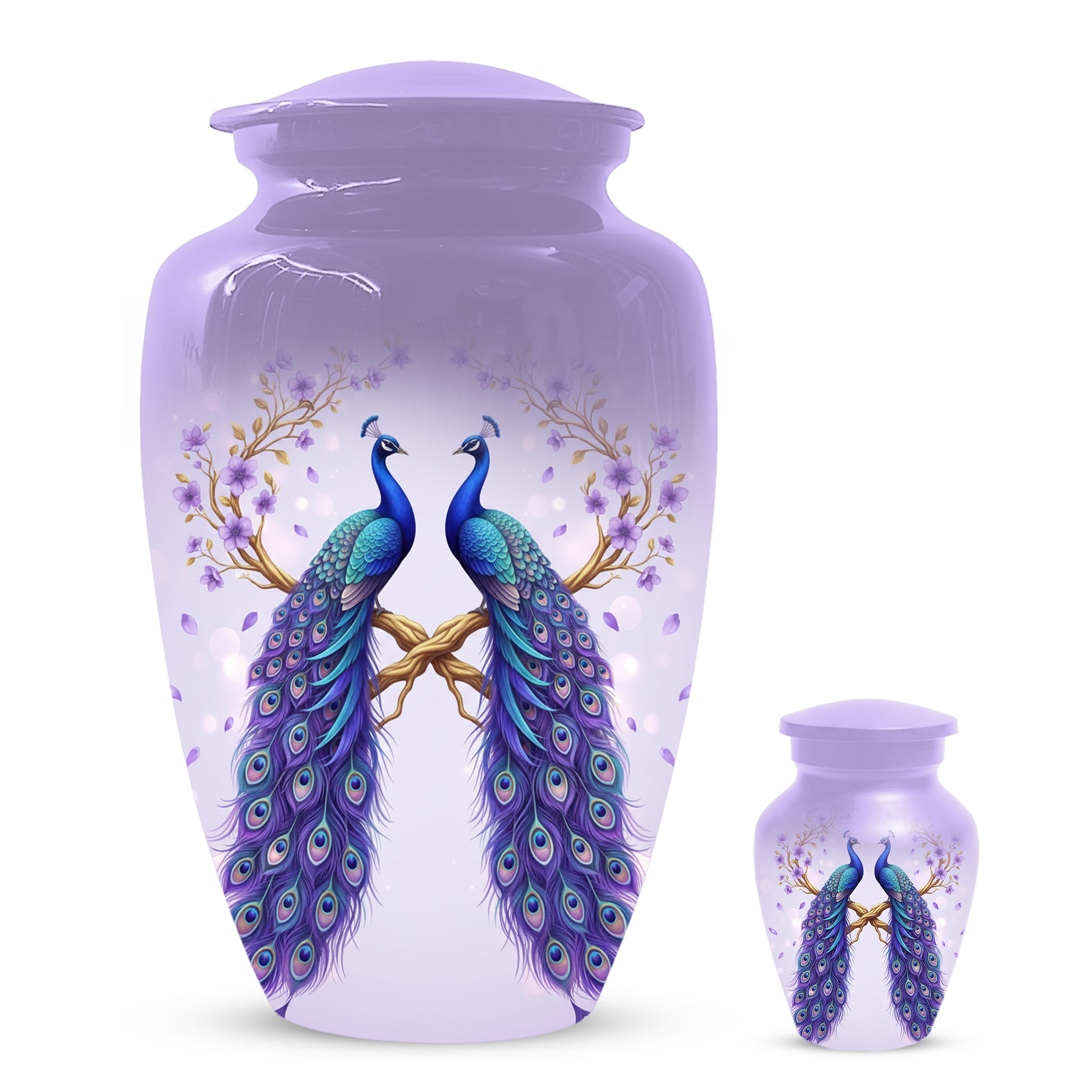 Peacock Urn for Mom, Personalized Cremation Urn for Human Ashes