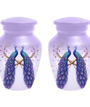 Peacock Urn for Mom, Personalized Cremation Urn for Human Ashes