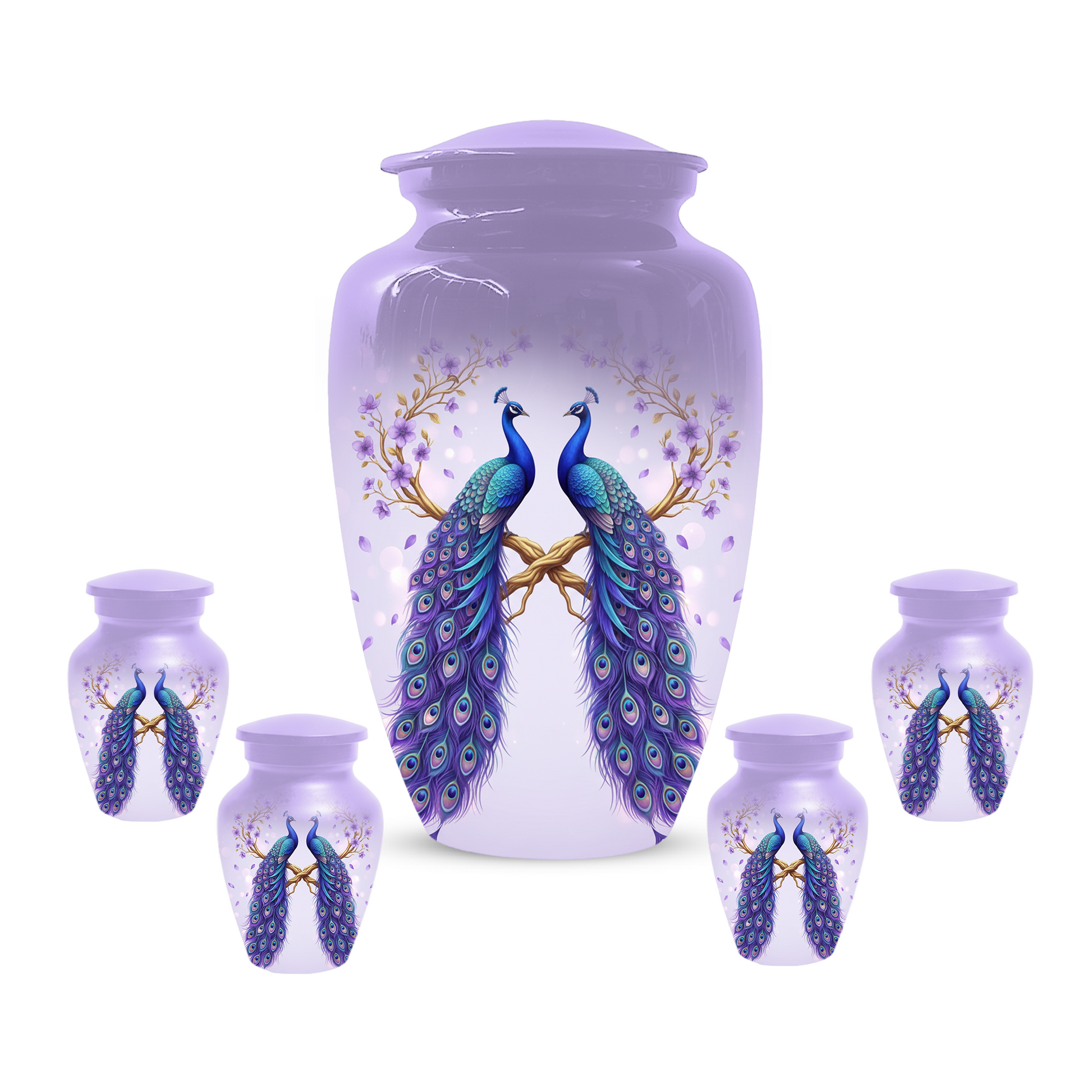 Peacock Urn for Mom, Personalized Cremation Urn for Human Ashes