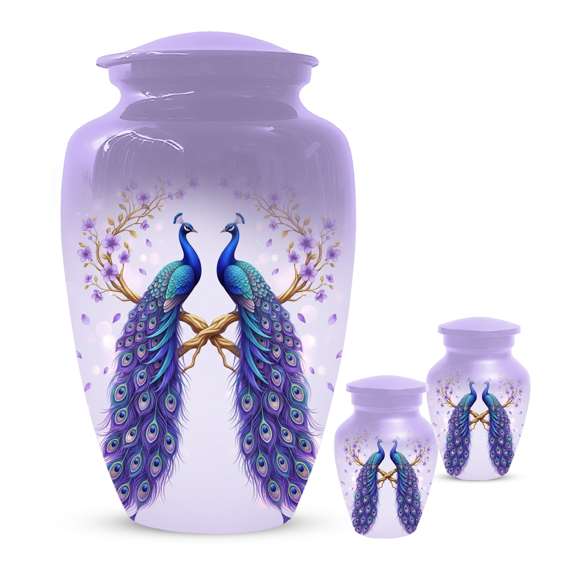 Peacock Urn for Mom, Personalized Cremation Urn for Human Ashes