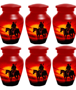 Cowboy  Keepsake Urn for Ashes -  Personalized Western Memorial for Dad