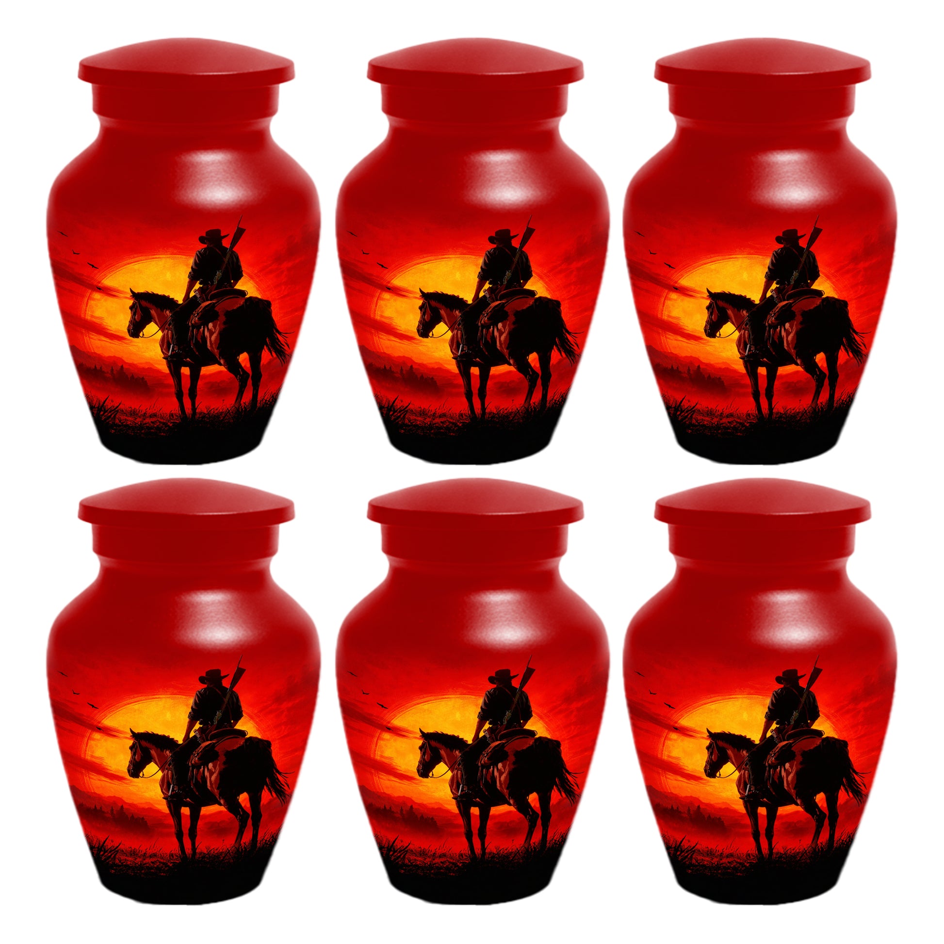 Cowboy  Keepsake Urn for Ashes -  Personalized Western Memorial for Dad