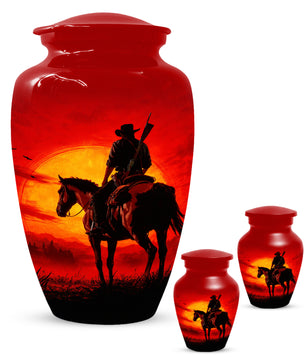 Cowboy  Keepsake Urn for Ashes -  Personalized Western Memorial for Dad