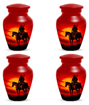 Cowboy  Keepsake Urn for Ashes -  Personalized Western Memorial for Dad