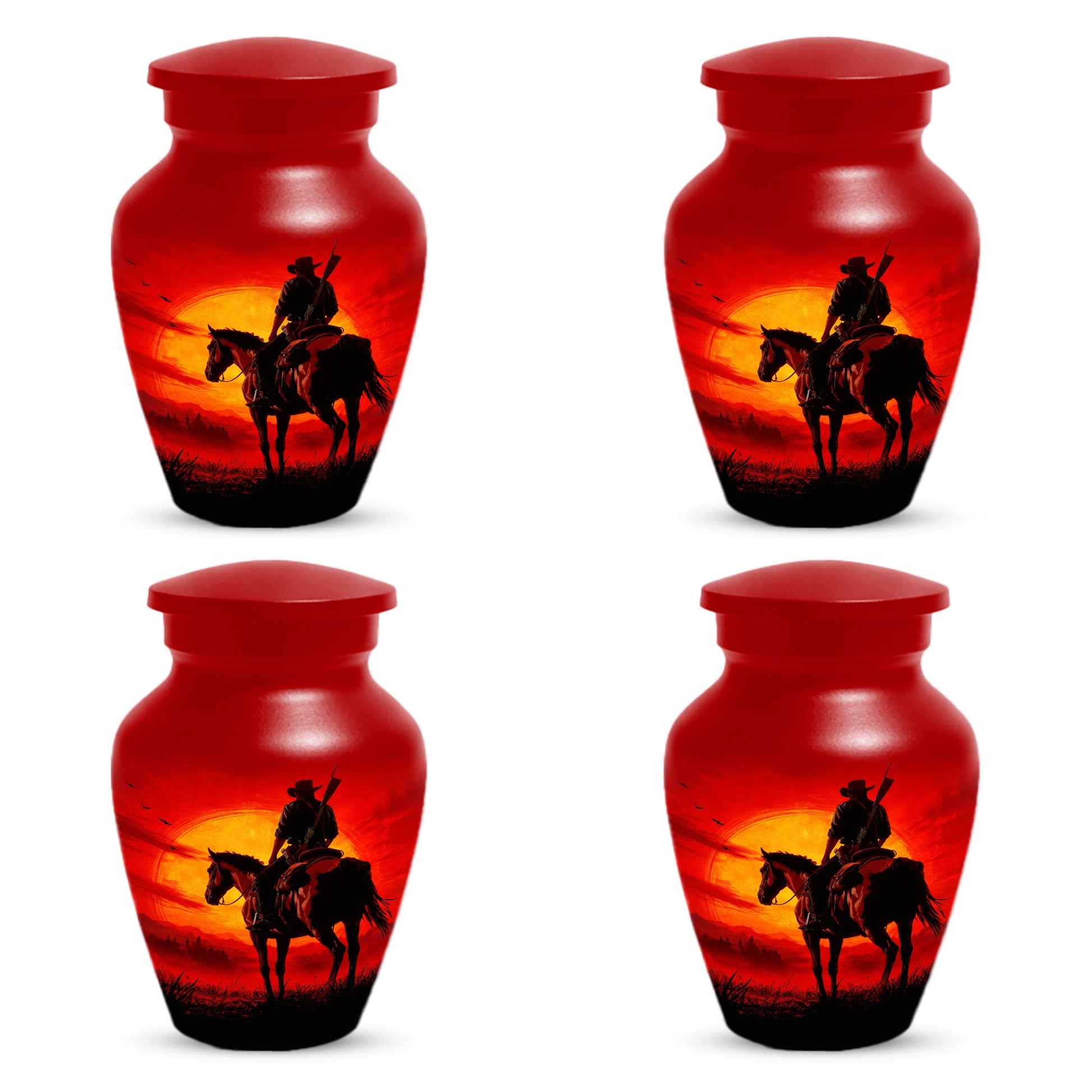 Cowboy  Keepsake Urn for Ashes -  Personalized Western Memorial for Dad
