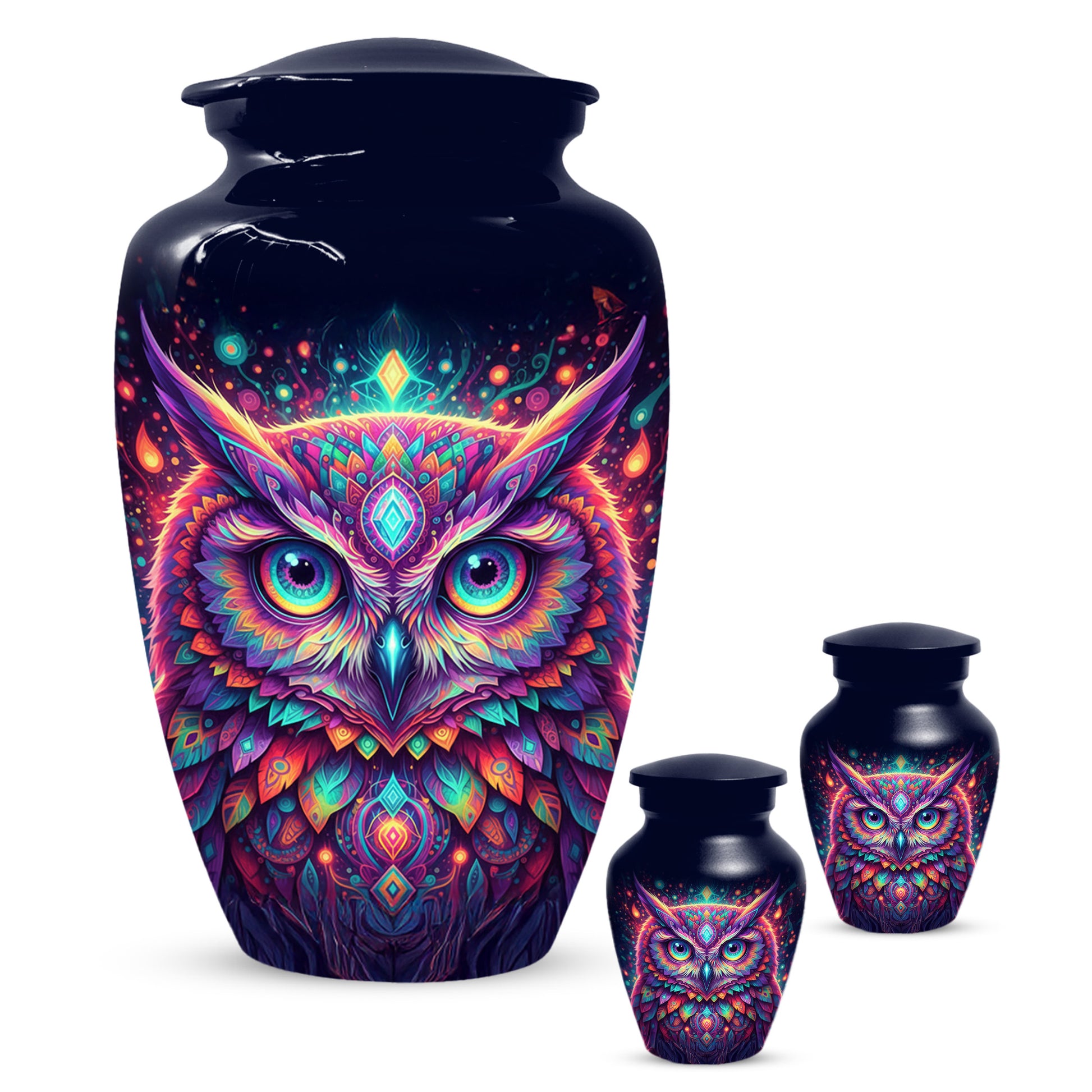 Owl Cremation Urn for Ashes – Custom Colorful Owl Memorial Urns for Mom& Dad -Women & Men