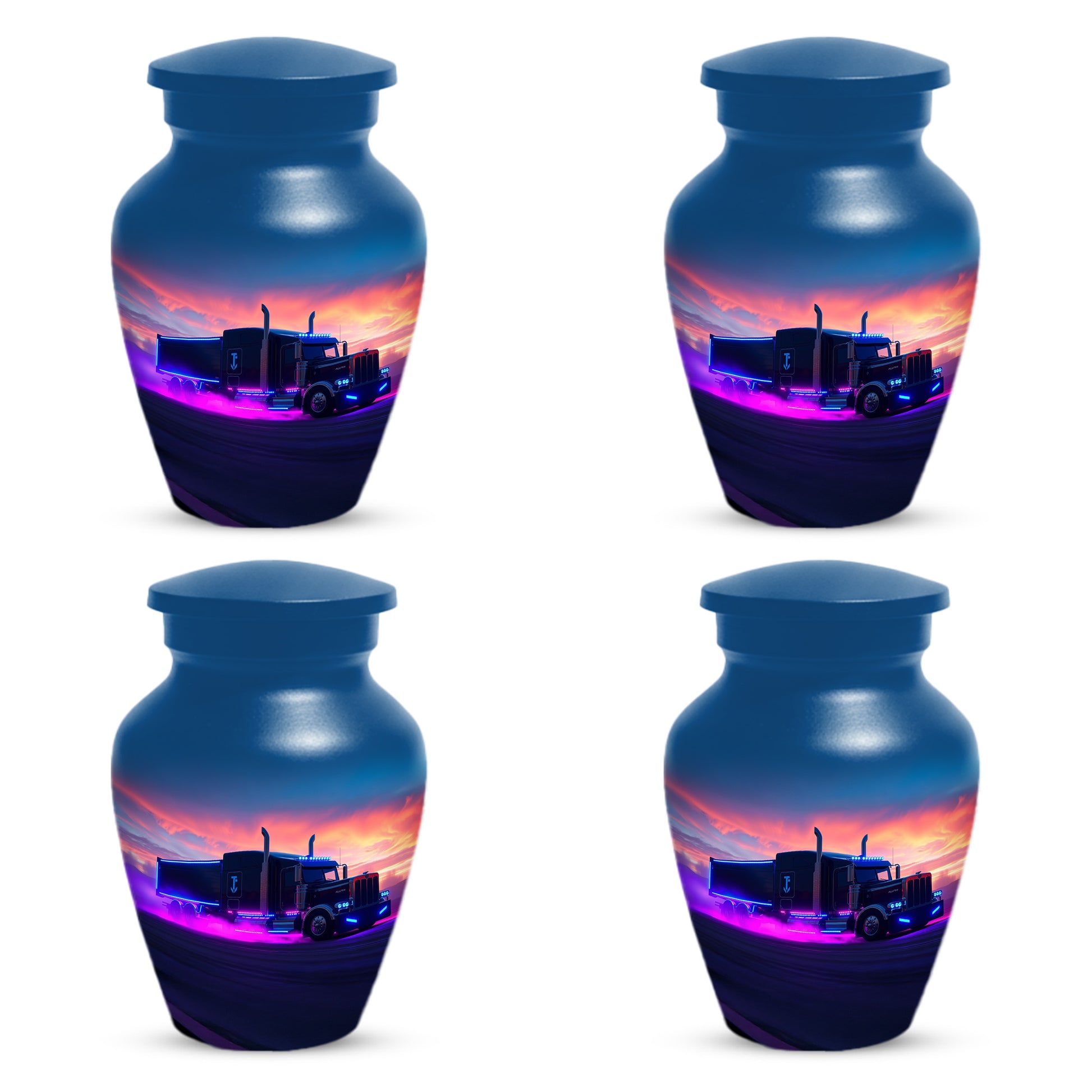 Personalized Semi Truck Urn for Dad – Custom Truck Driver Cremation Urns for Ashes