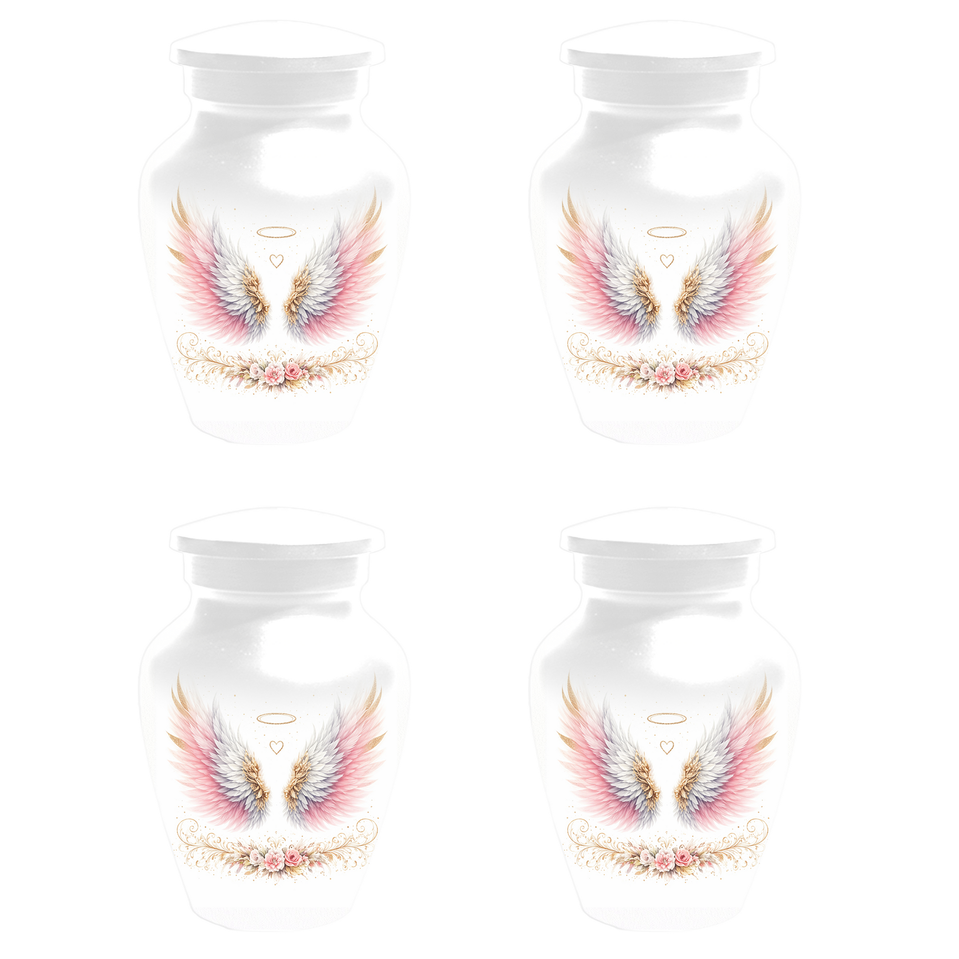 Personalized Angel Wings Cremation Urn for Human Ashes | Custom Adult Urn