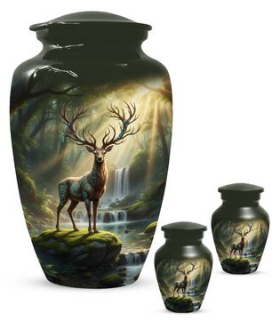 Majestic Deer Cremation Urn for Ashes – Forest Wildlife Adult Funeral Urns
